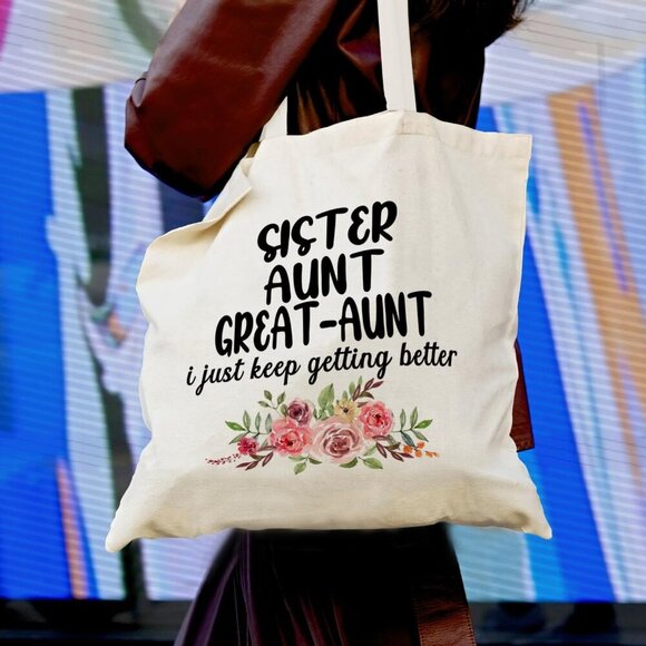 Mother's Day Tote Bag Canvas Eco-Friendly Large Foldable Versatile Gift - Picture 3 of 6